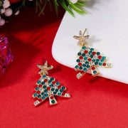 Colorful Christmas Tree Stud Earrings