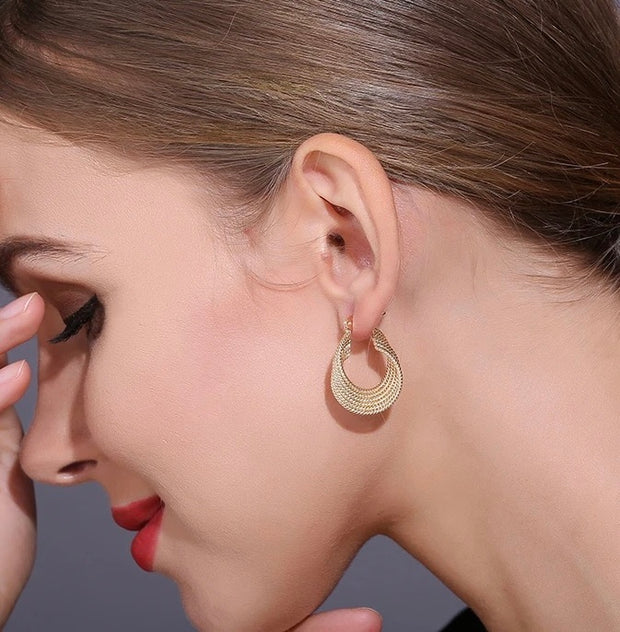 Twisted Hoop Earrings