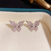 Delicate Micropavé Butterfly Earrings