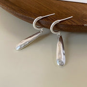 Hammered Long Drop Earrings