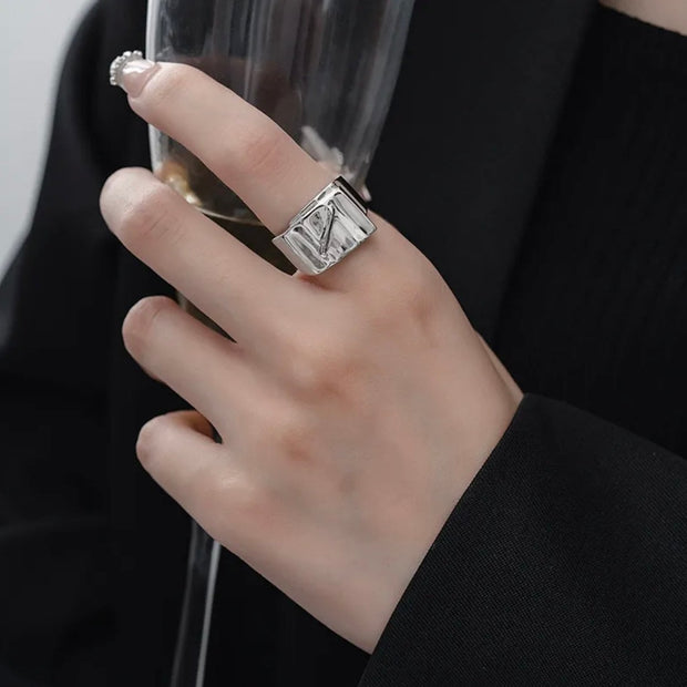 Pleated Square Ring