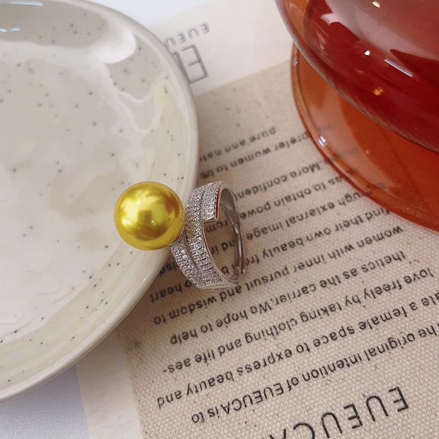 Pearly Full Diamond Ring