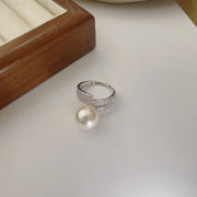 Pearly Full Diamond Ring