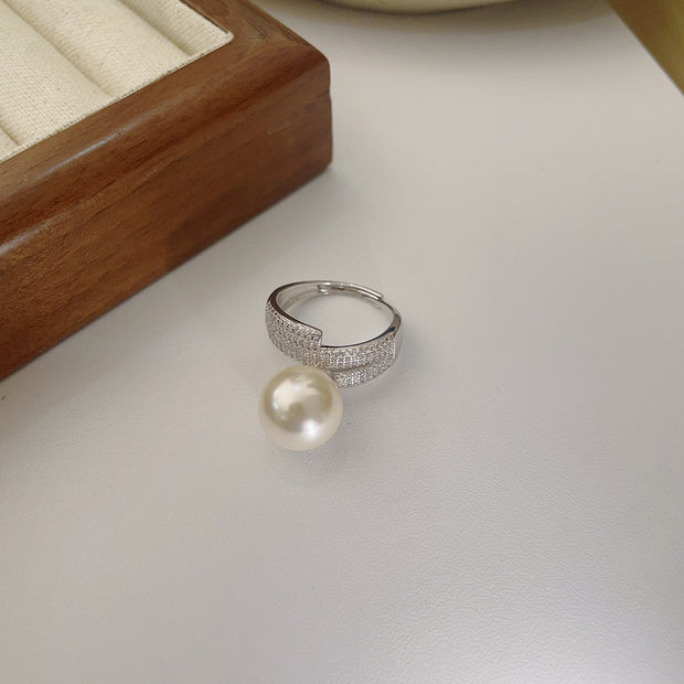 Pearly Full Diamond Ring