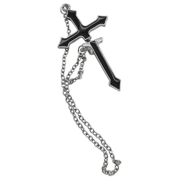 Women's Gothic Cross Chain Earrings