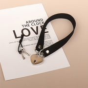 Women's Gothic Premium Velvet Heart Lock Choker Necklace with Key