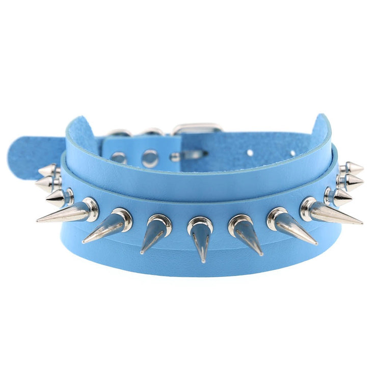 Women's Punk Long Rivets Chokers