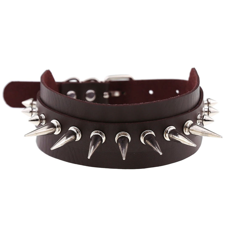 Women's Punk Long Rivets Chokers