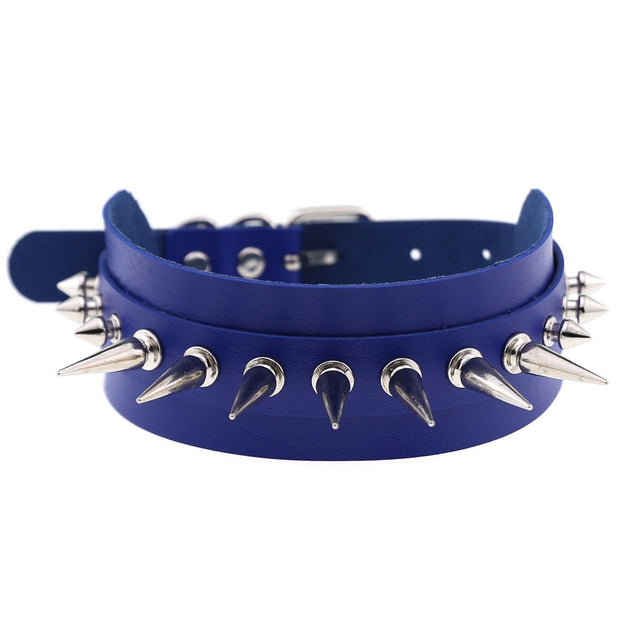 Women's Punk Long Rivets Chokers