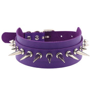 Women's Punk Long Rivets Chokers