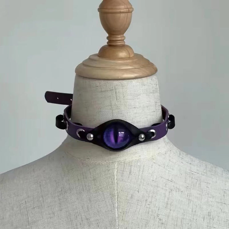 Leather collar dark style fashion ckocker