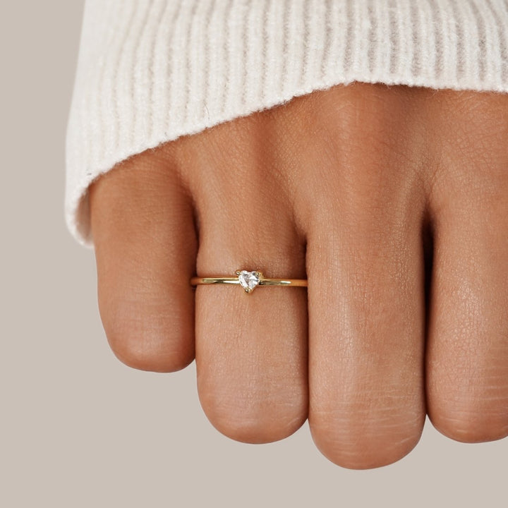 Small Love' Crystal Heart Ring