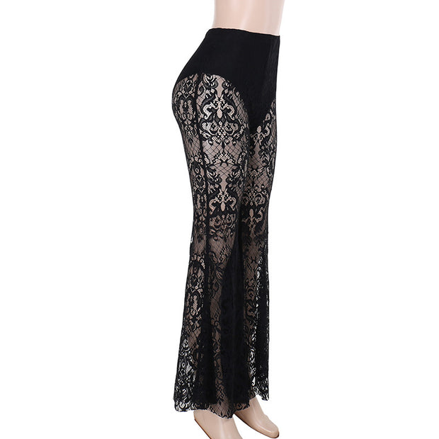 Women's Gothic Sexy Lace Flared Pants