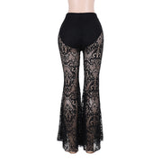 Women's Gothic Sexy Lace Flared Pants