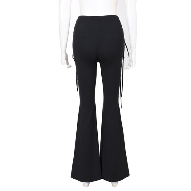 Women's Diablo Style Strappy Flared Pants