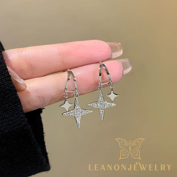 Sterling Silver Little Star Earrings