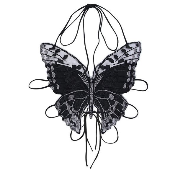 Women's Gothic Butterfly Lace Camisole Top