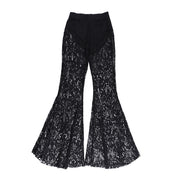 Women's Gothic Sexy Lace Flared Pants