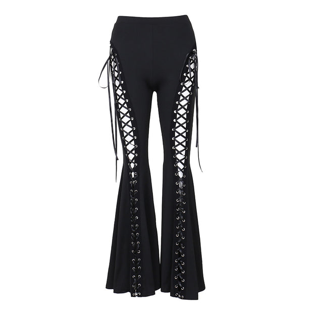 Women's Diablo Style Strappy Flared Pants