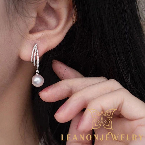 Pearl Double C Earrings