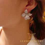 Full Diamond Lily Earrings