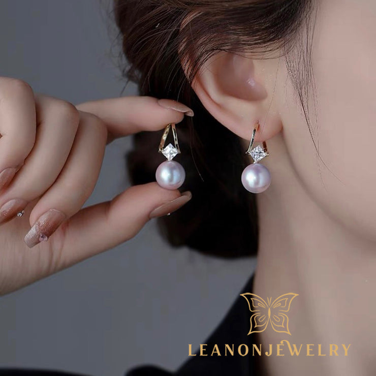 Pearl and Zirconia Earrings