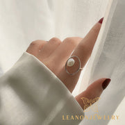 Simple Pearl Bead Wrap Ring