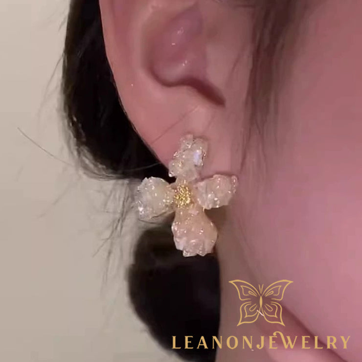 Crystal Flower Earrings