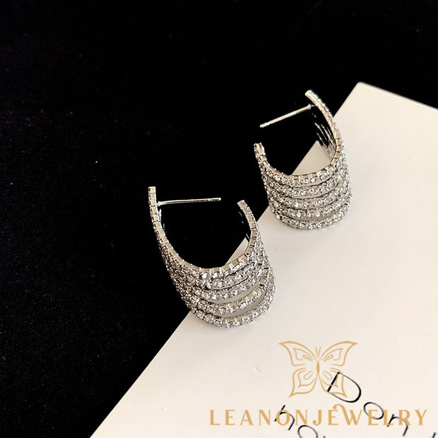 Multi-Layer C-Shaped Earrings