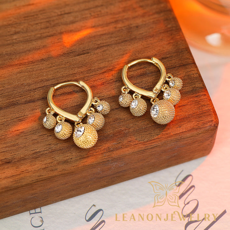 Ball Zirconia Earrings