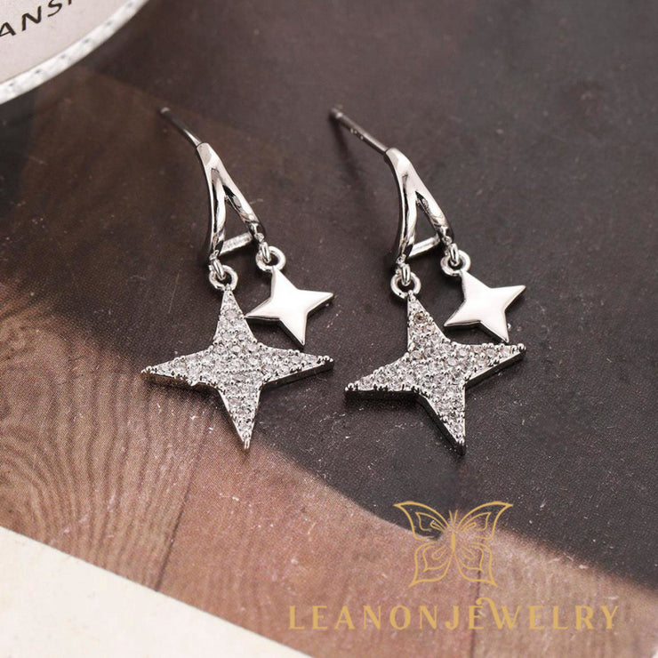 Sterling Silver Little Star Earrings