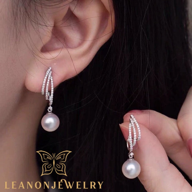 Pearl Double C Earrings