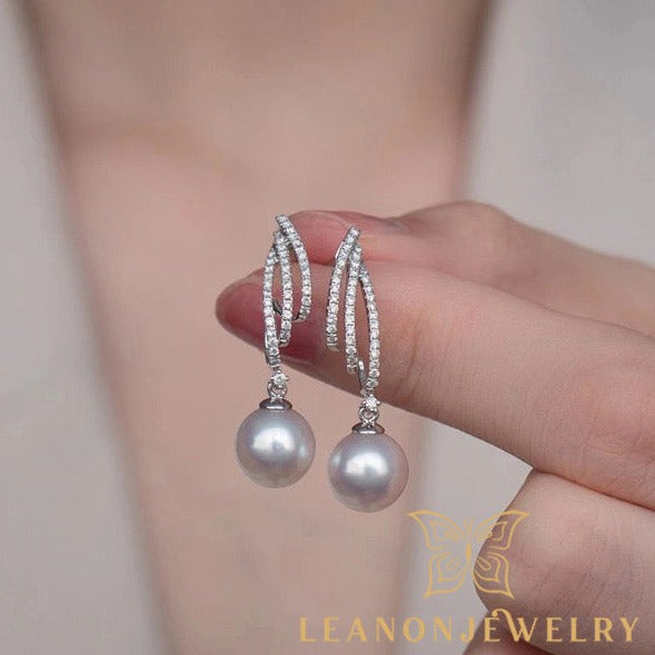 Pearl Double C Earrings