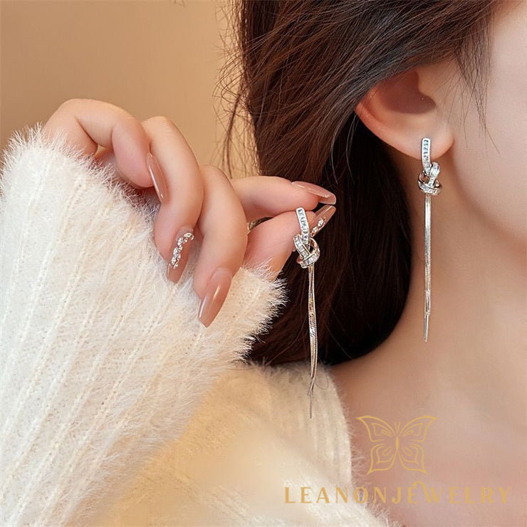 Rope Knot Tassel Earrings