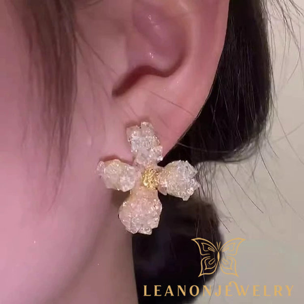 Crystal Flower Earrings