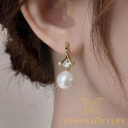 Pearl and Zirconia Earrings