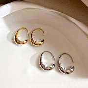 Water drop hoop earrings