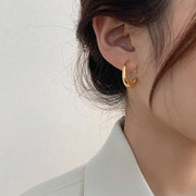 Water drop hoop earrings