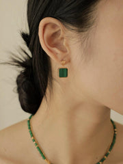 Emerald Crushed Silver Set