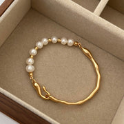 'Golden Bough & Jade Leaf' Natural Pearl Set