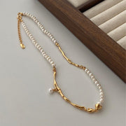 'Golden Bough & Jade Leaf' Natural Pearl Set