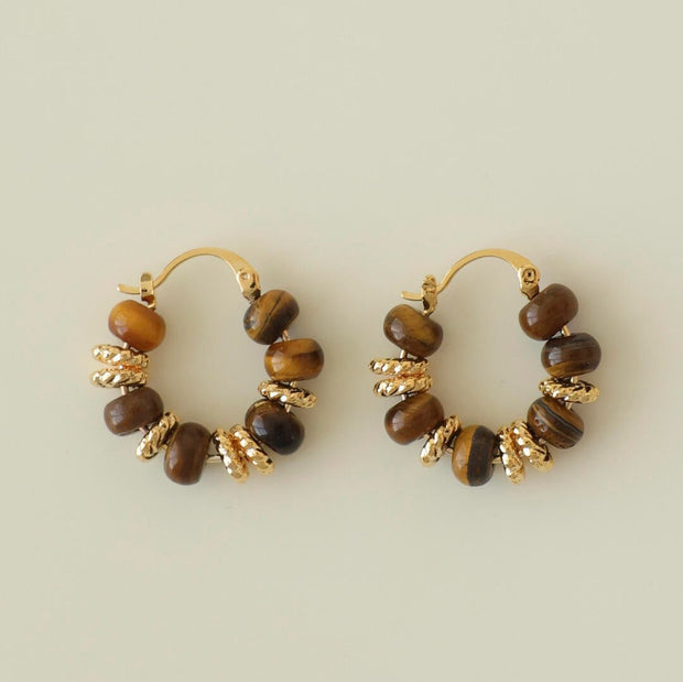 Tiger's Eye Merad Earrings