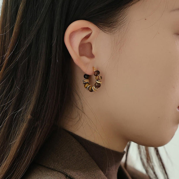 Tiger's Eye Merad Earrings