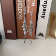 Crystal Tassel Long Earrings