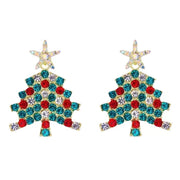 Colorful Christmas Tree Stud Earrings