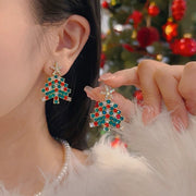 Colorful Christmas Tree Stud Earrings