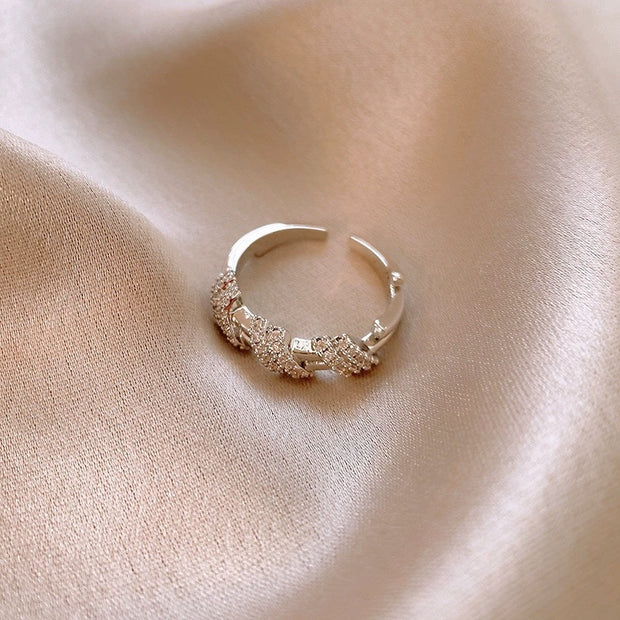 Twisted Zirconia Ring