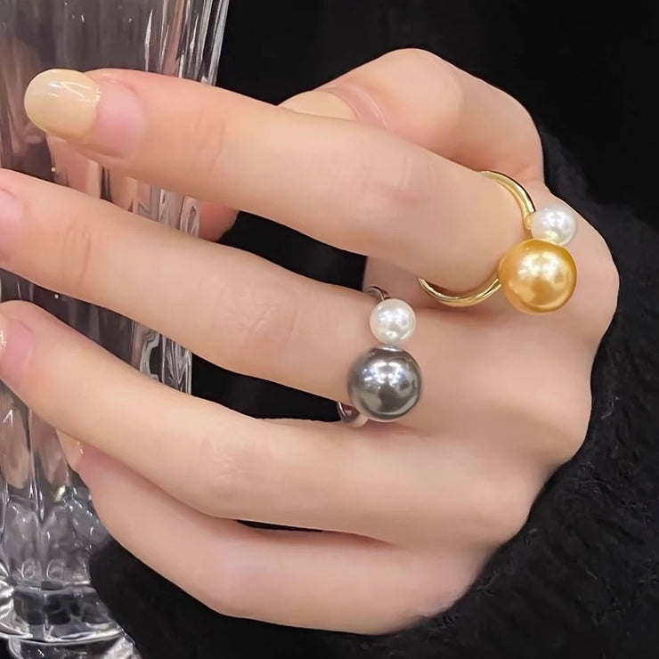 Asymmetrical Pearl Ring
