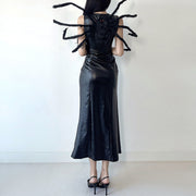 Dark Cyberpunk Split Long Dresses for Women