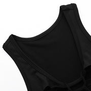 Casual Dark Skull Knit Vest Women's